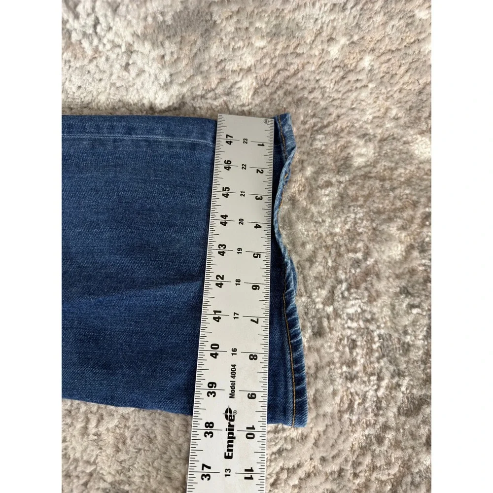 Veronica Beard Plus Sz 18 High Rise Flare Stretch Denim Jeans Blue Full Length - Picture 6 of 12